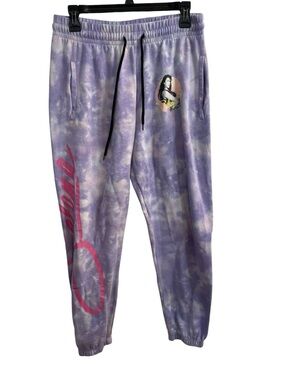 Selena Tie Dye Sweatpants Joggers Purple Y2K Lounge Graphic Merch L